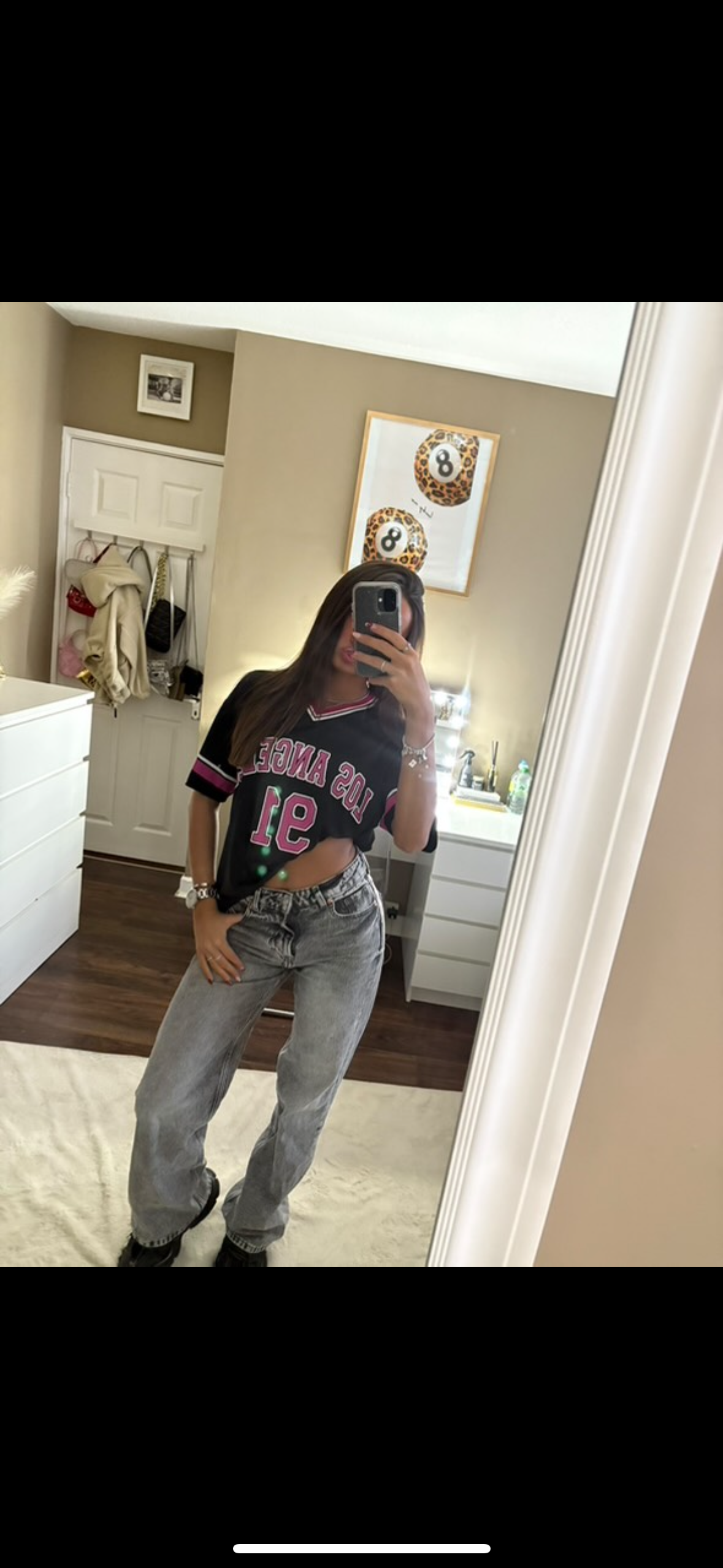 Black baseball tee