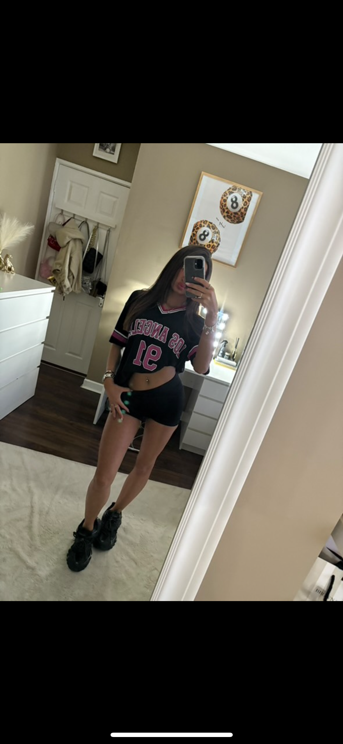 Black baseball tee