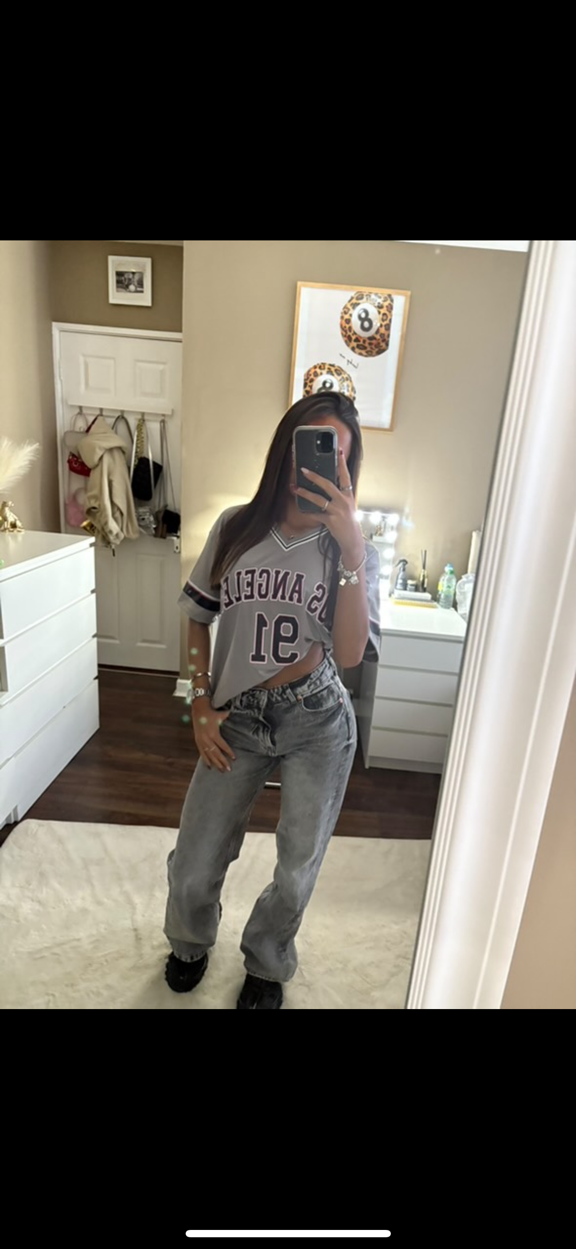 Grey baseball tee
