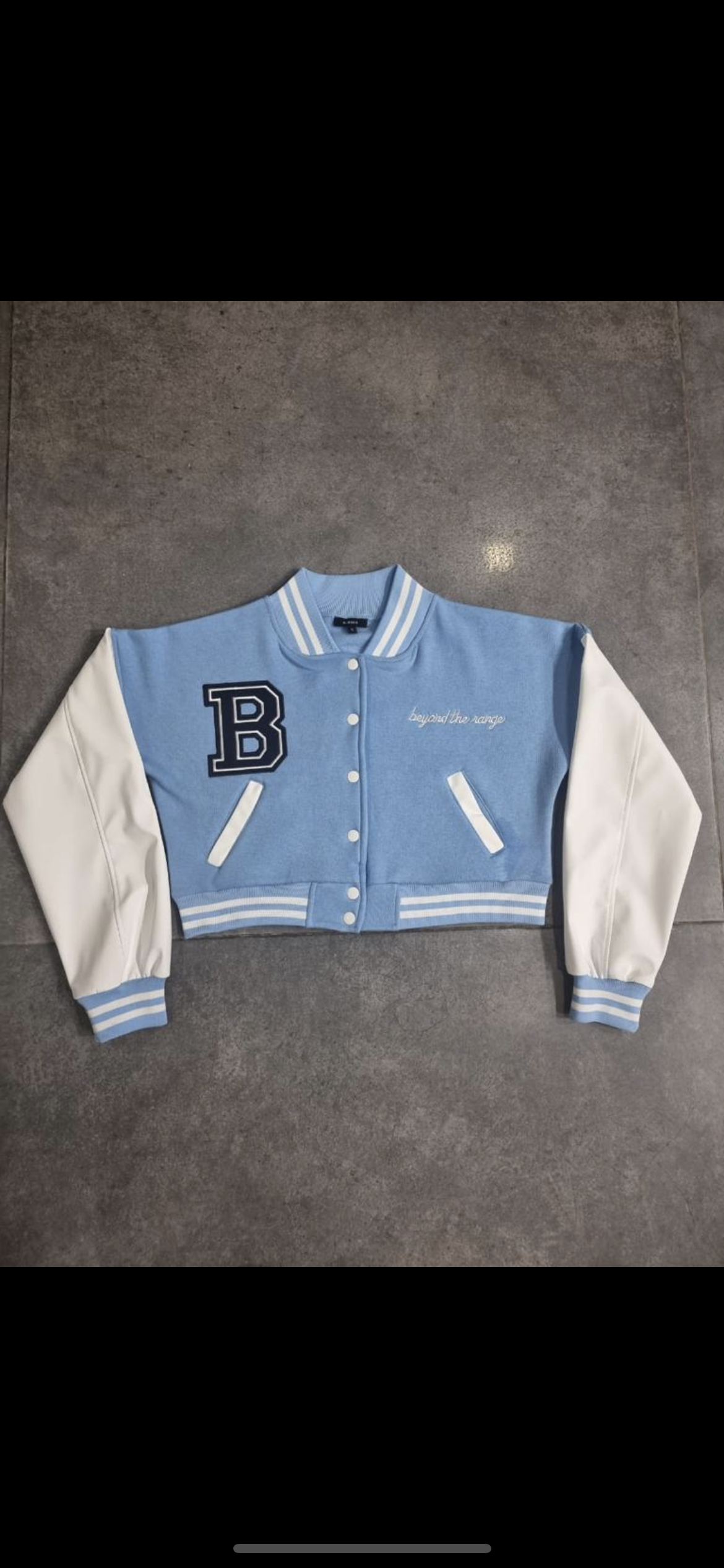 Light blue 2025 baseball jacket