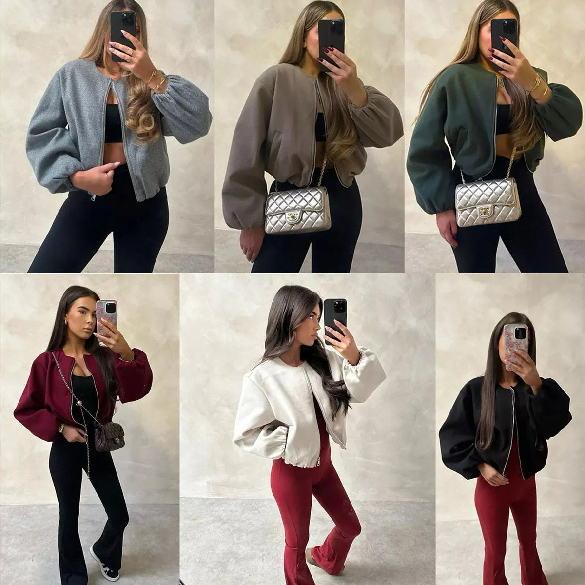 Cropped bomber (5 colours)