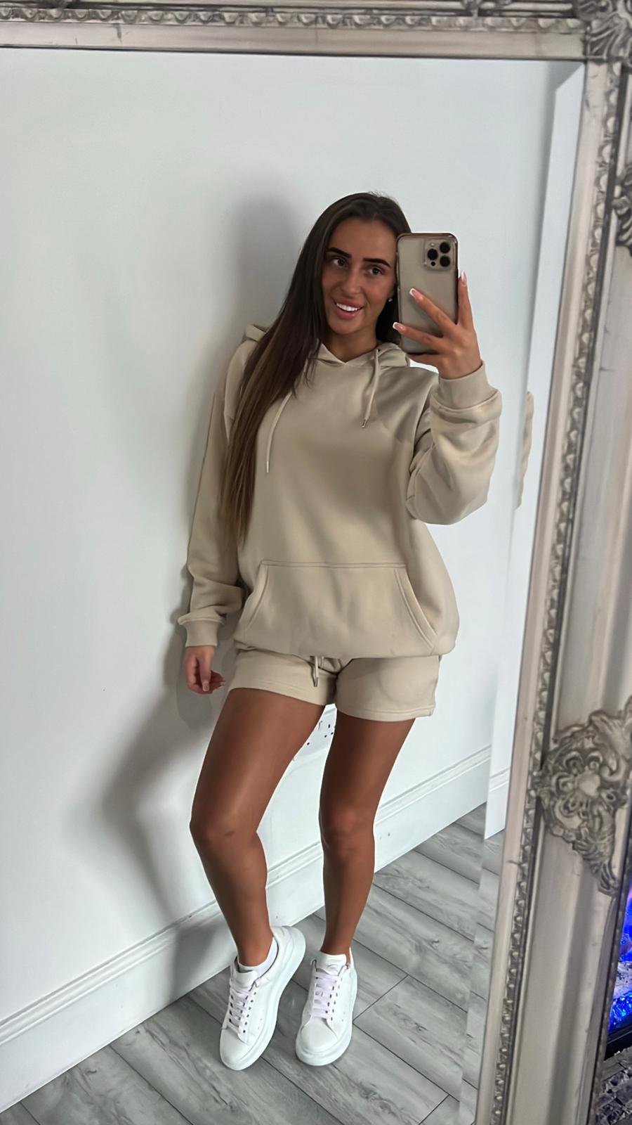 Over size hoodie & short set