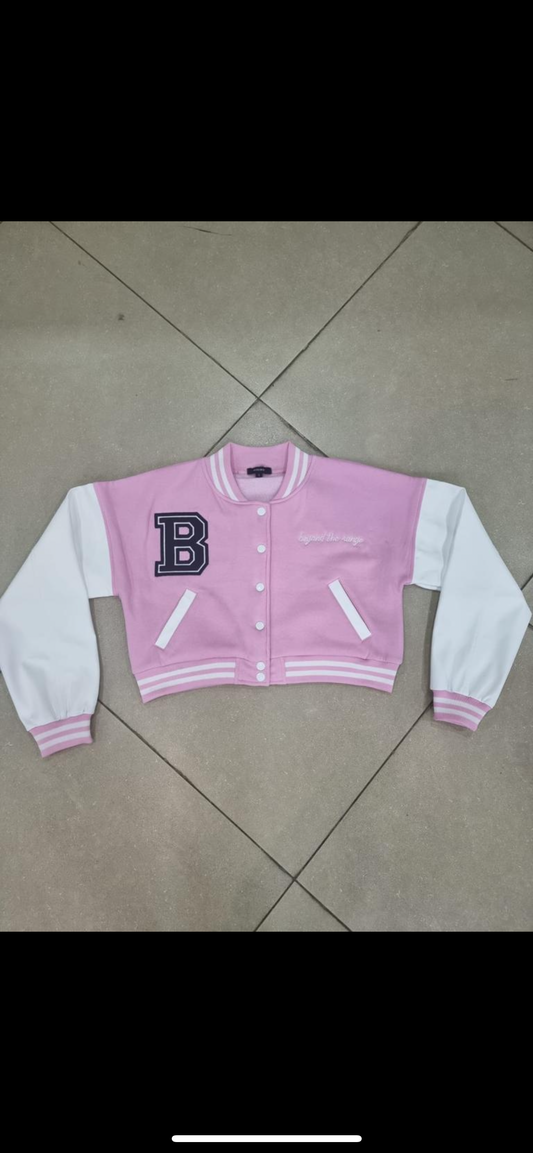 Baby Pink Baseball Jacket