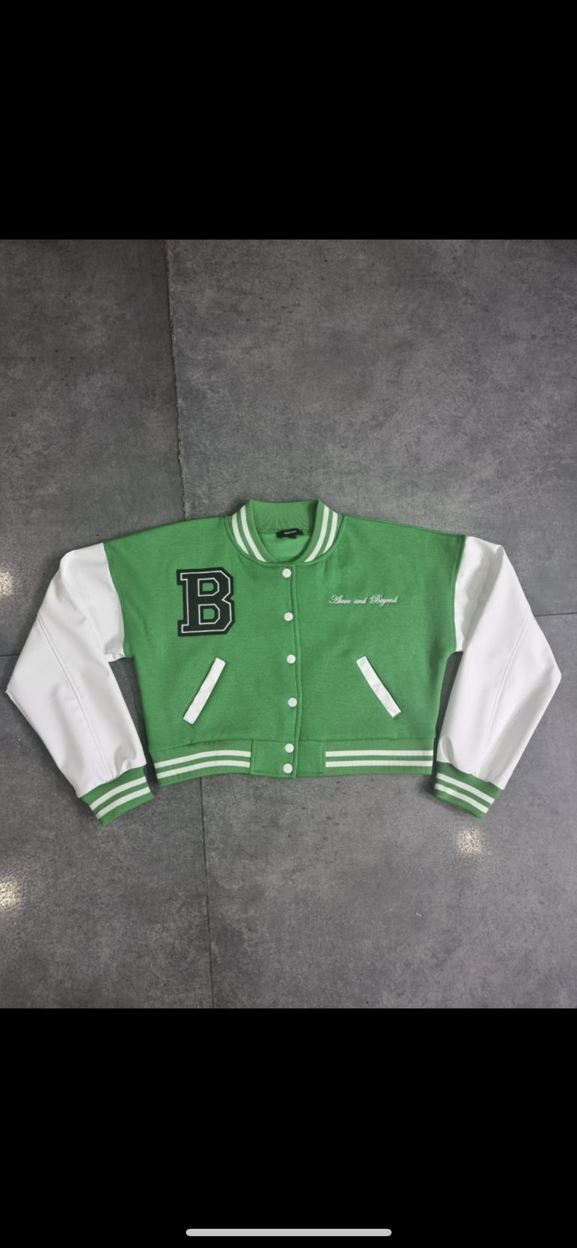 Jade Green Baseball Jacket